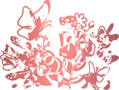 Floral Doodles Starbucks Craft Design Svg File, Free Vectors File